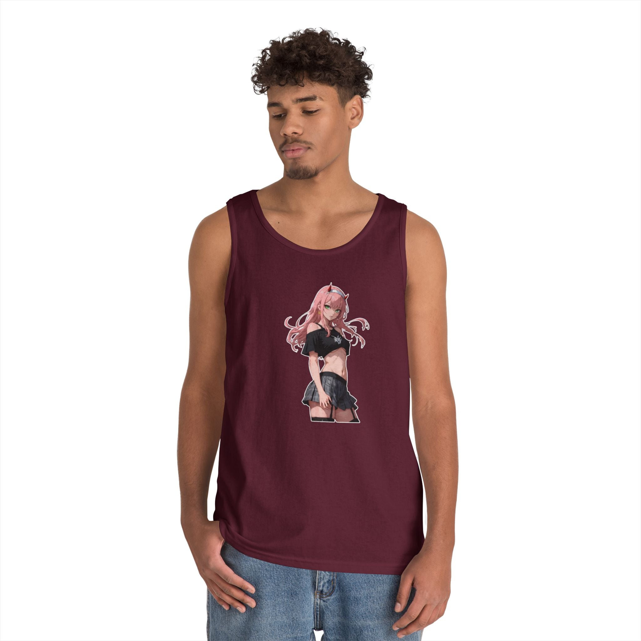 Zero Two Streetwear Style Heavy Cotton Tank Top