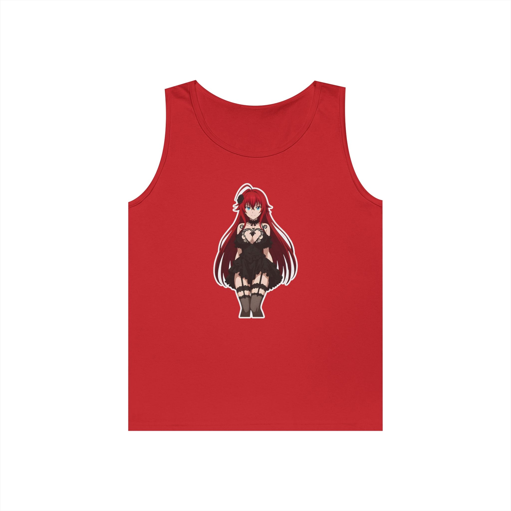 Rias Gremory Gothic Style Waifu Heavy Cotton Tank Top