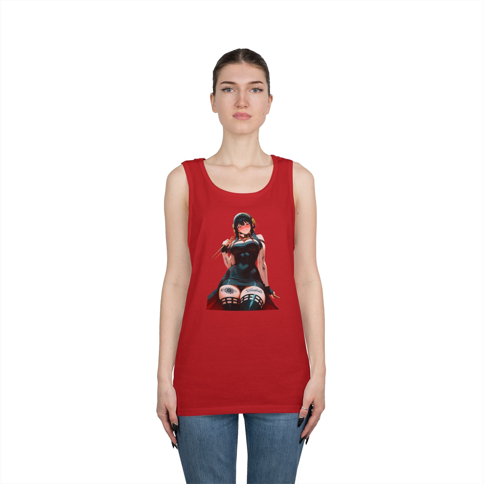 Yor Forger Assassin Gothic Tattooed Heavy Cotton Tank Top