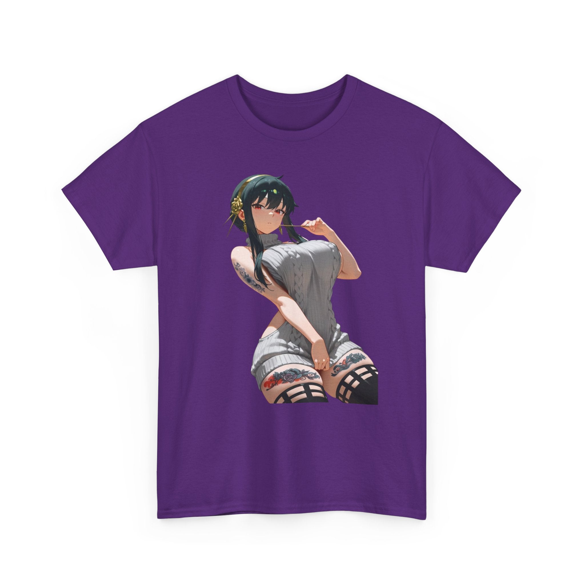 Yor Forger Sexy Tattooed Anime Heavy Cotton Tee