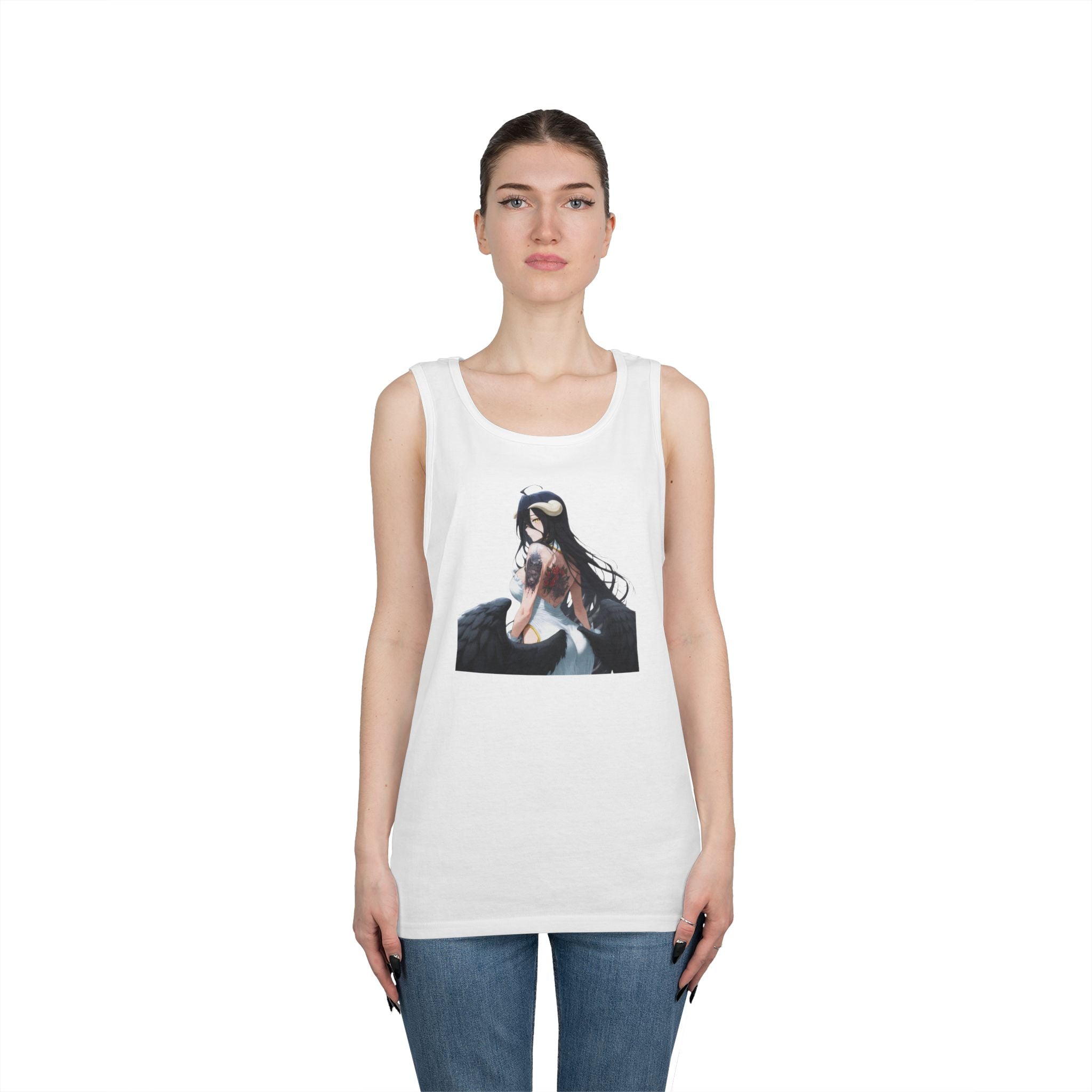 Gothic Albedo Overlord Waifu Heavy Cotton Tank Top