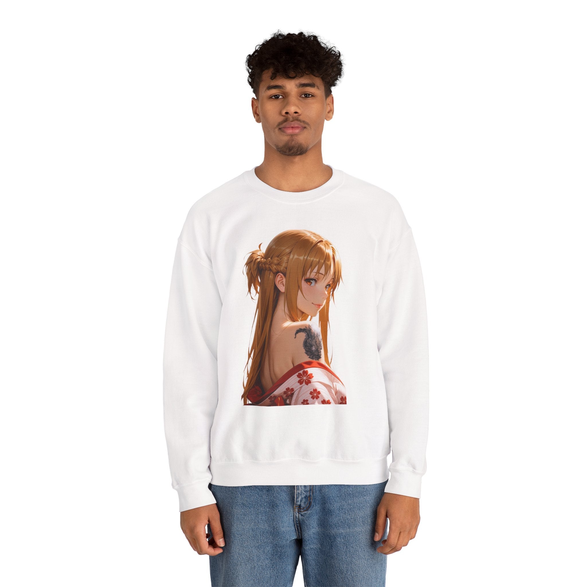Asuna Kimono Tattoo Unisex Heavy Blend™ Crewneck Sweatshirt