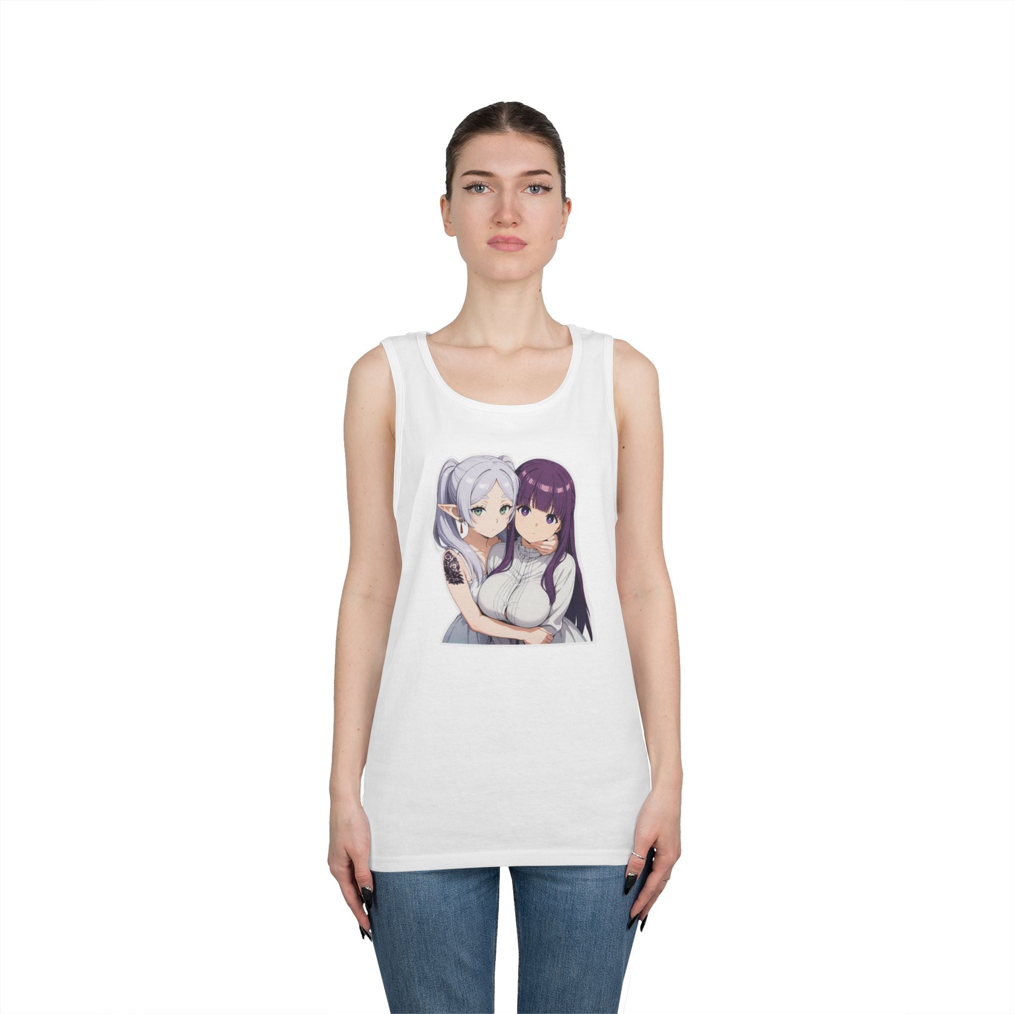 Fern x Frieren Waifu Heavy Cotton Tank Top