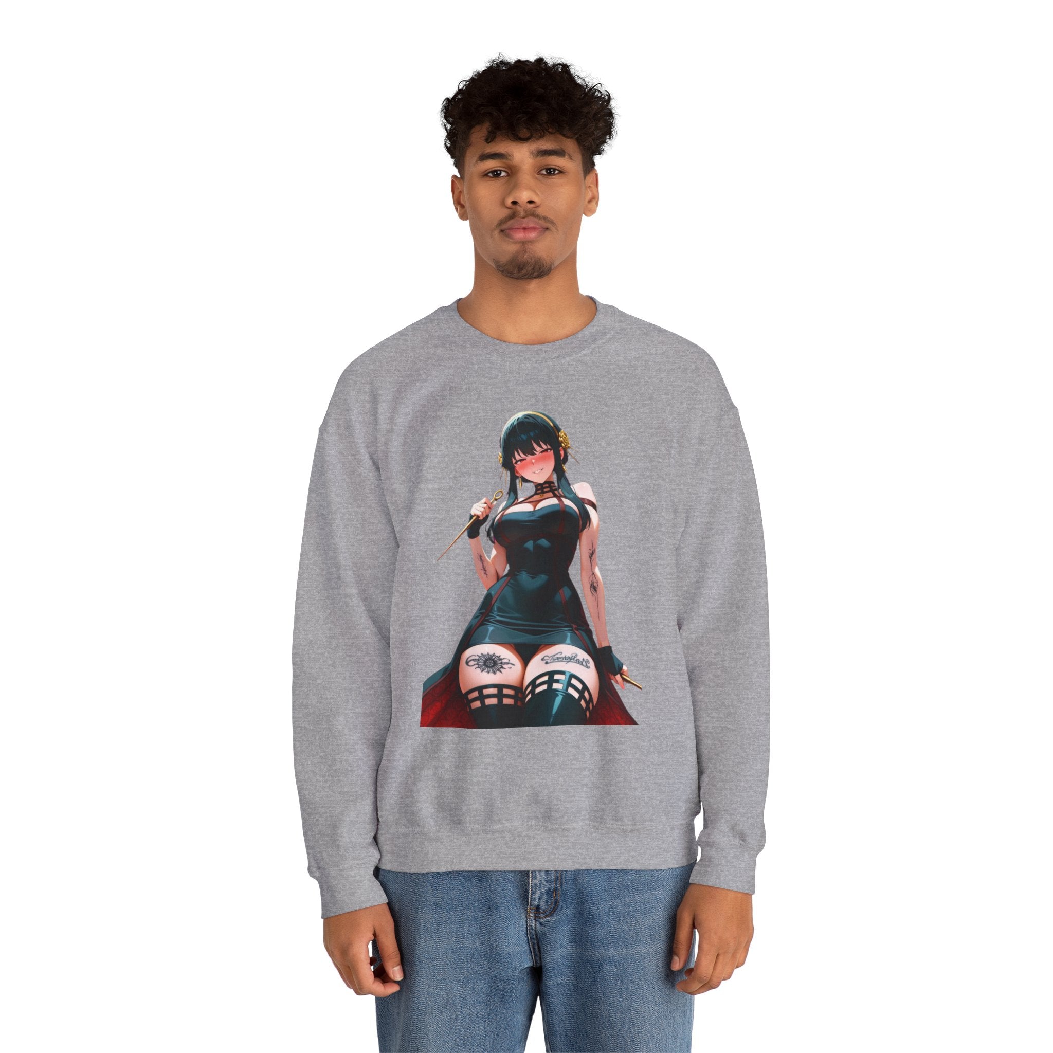 Yor Forger Assassin Gothic Tattooed Unisex Heavy Blend™ Crewneck Sweatshirt