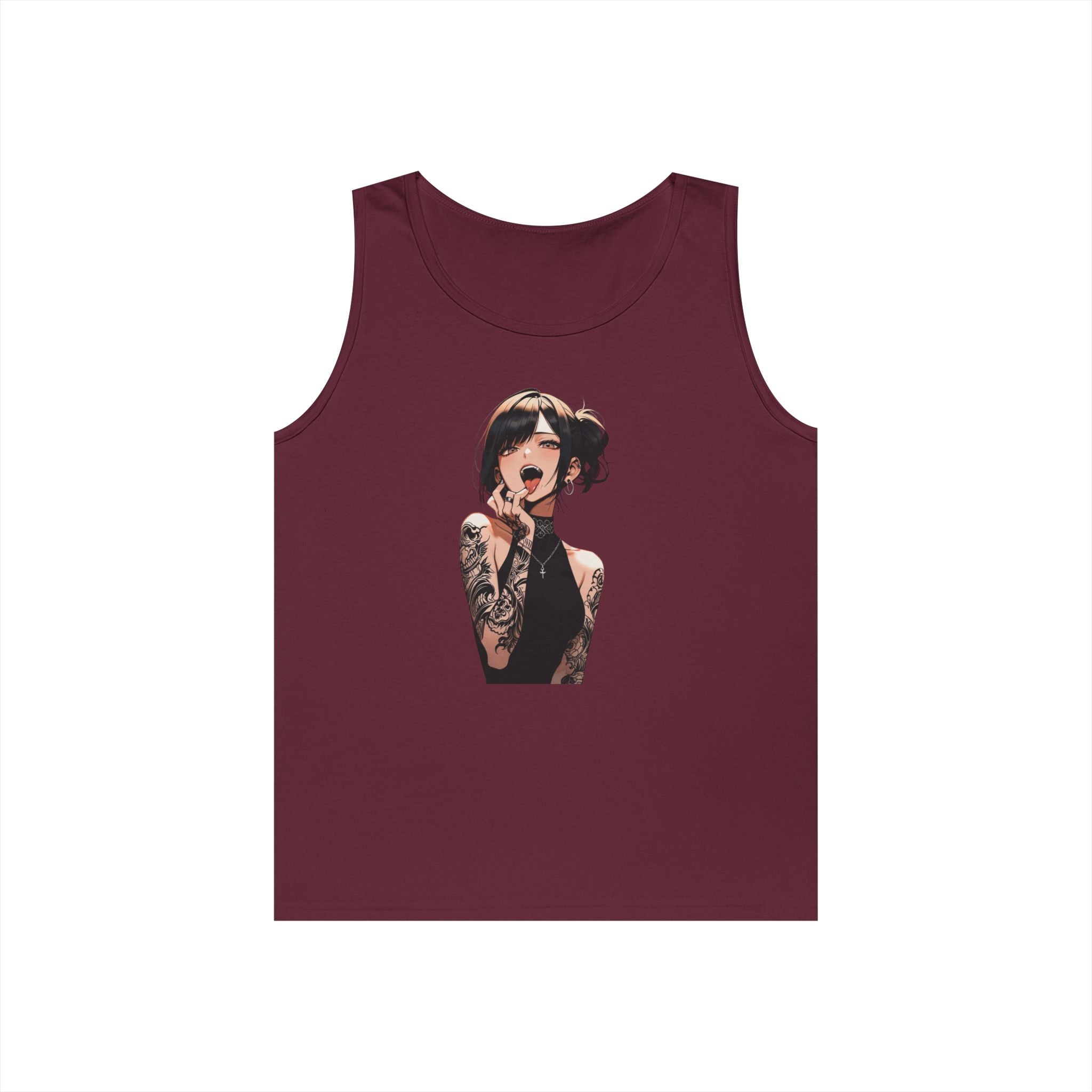 Gothic Himiko Toga Tattooed Ahegao Heavy Cotton Tank Top