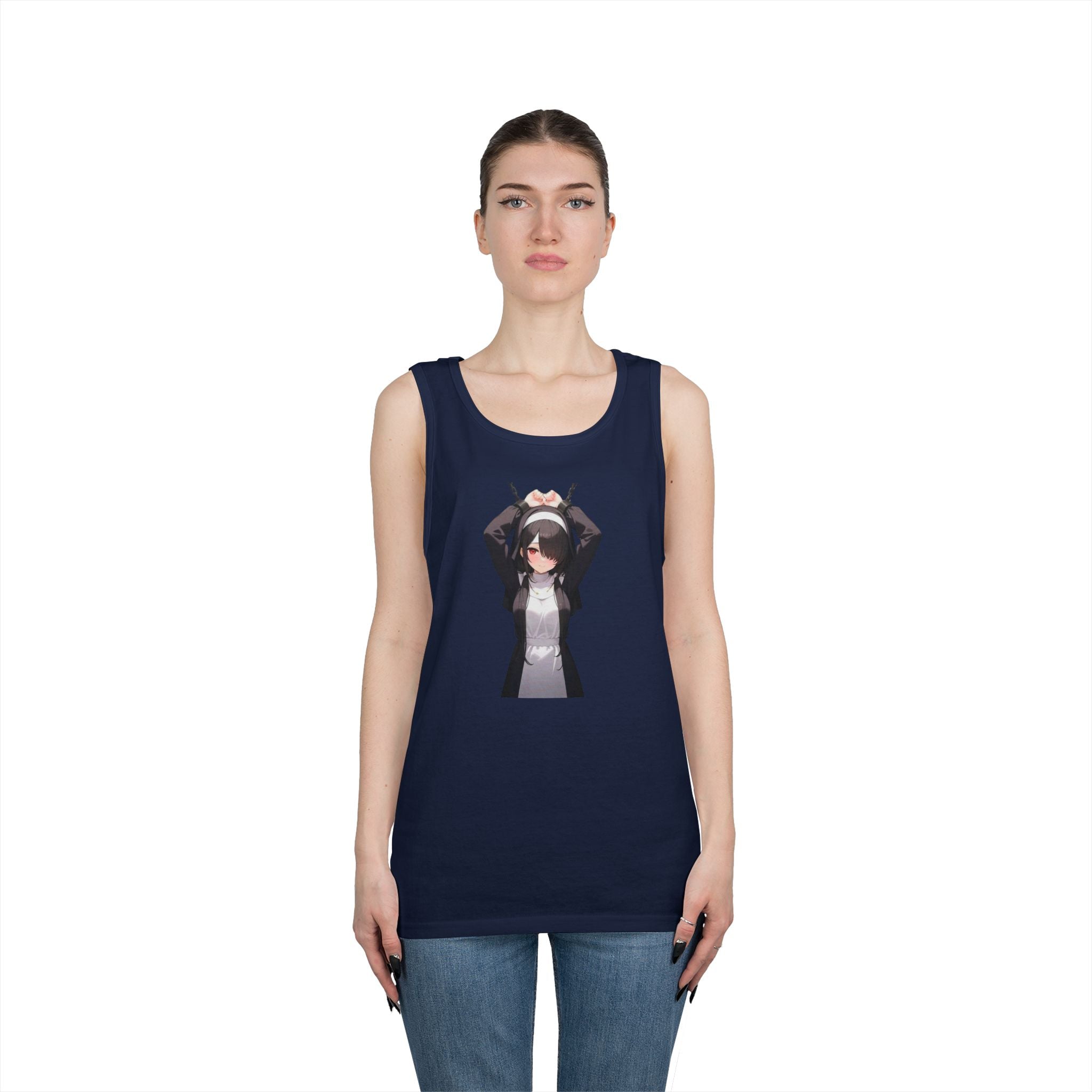 Tokisaki Kurum Nun Gothic Anime Heavy Cotton Tank Top