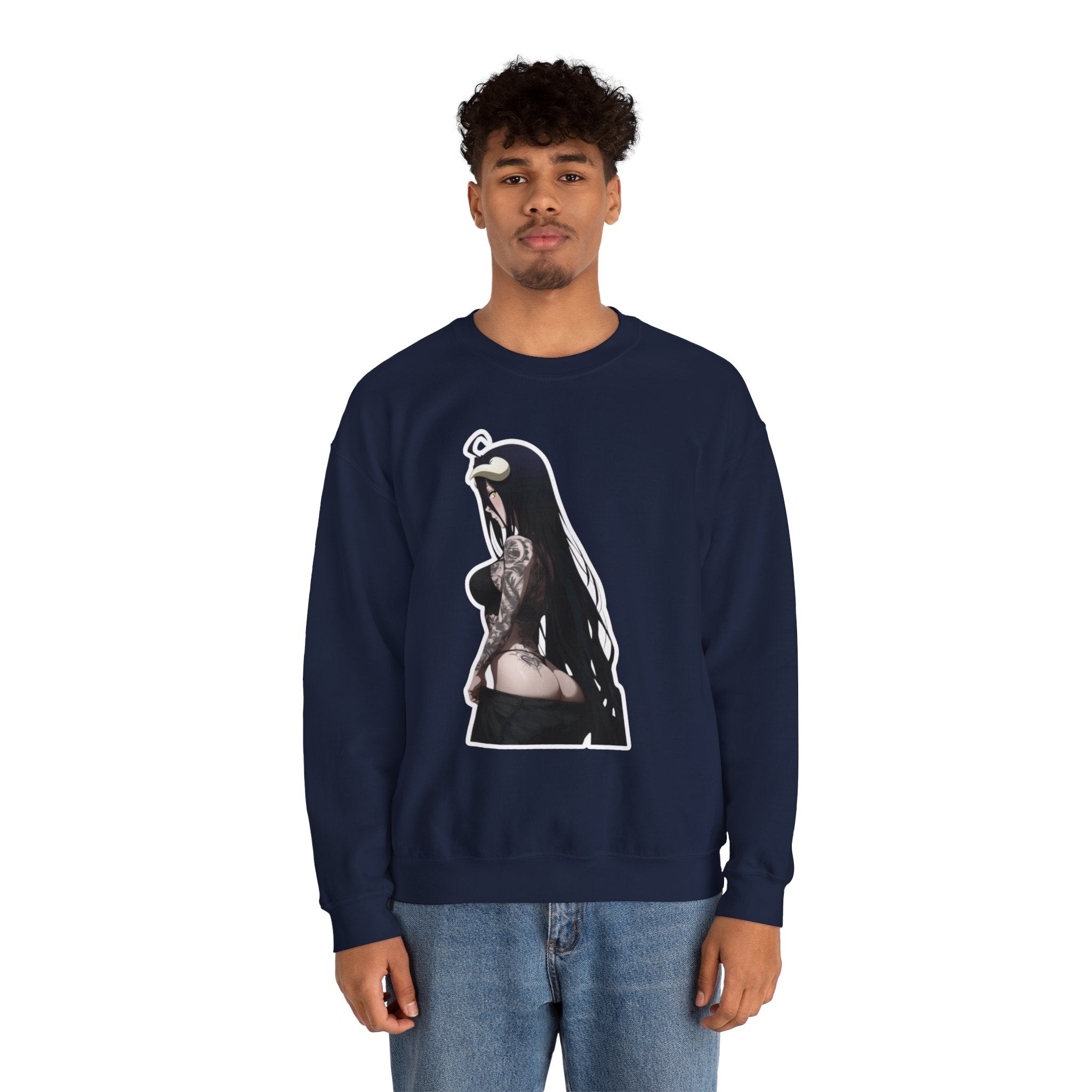 Albedo From Overlord Gothic Tattooed Unisex Heavy Blend™ Crewneck Sweatshirt