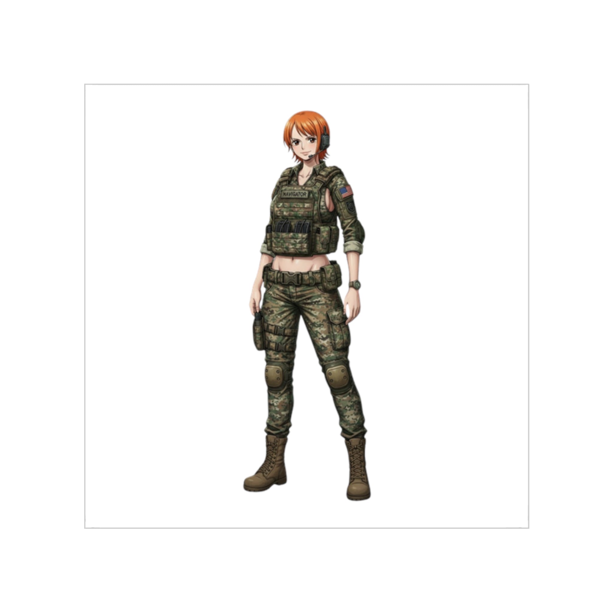 Nami Waifu Tactical Sticker