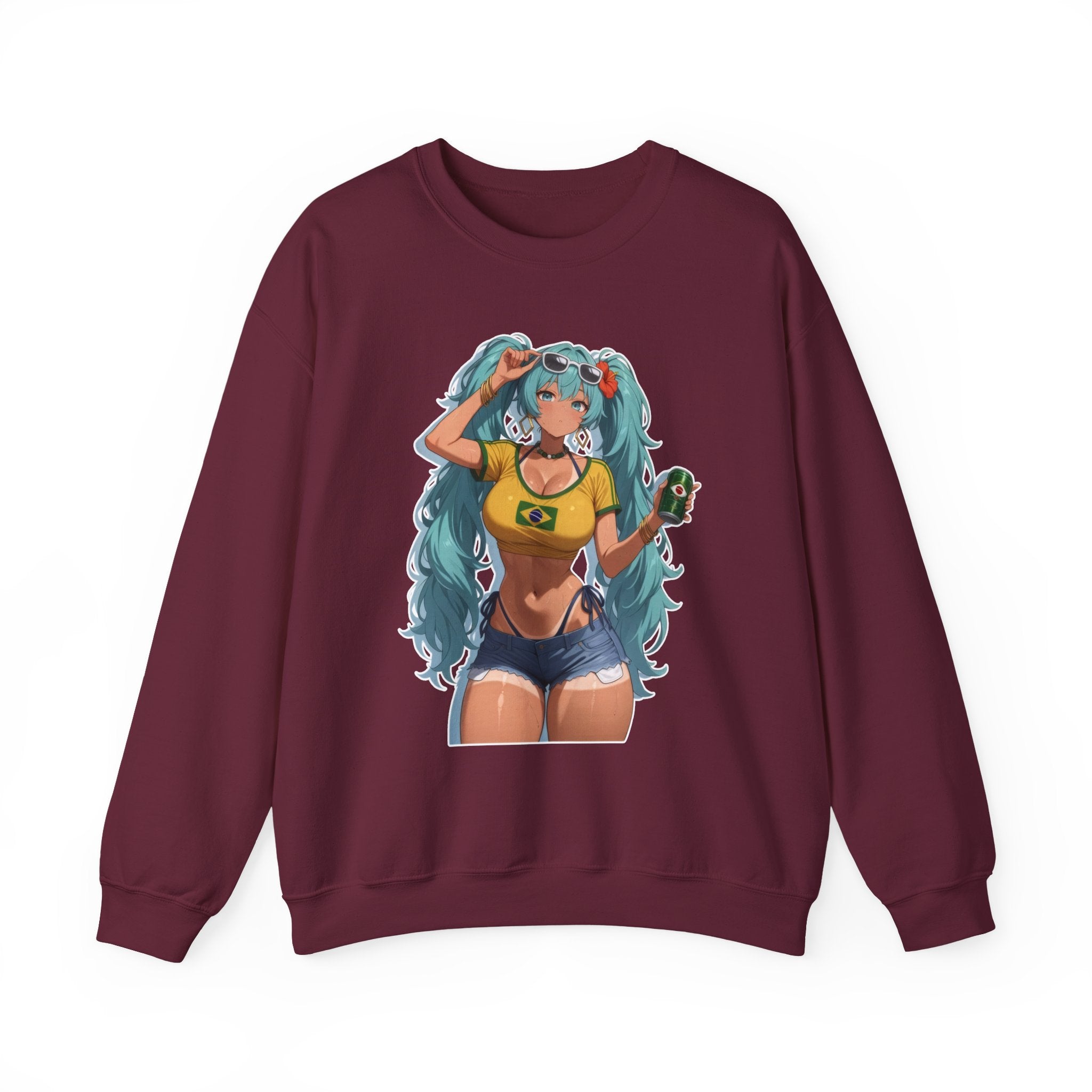Hatsune Miku Brazil Girl Unisex Heavy Blend™ Crewneck Sweatshirt