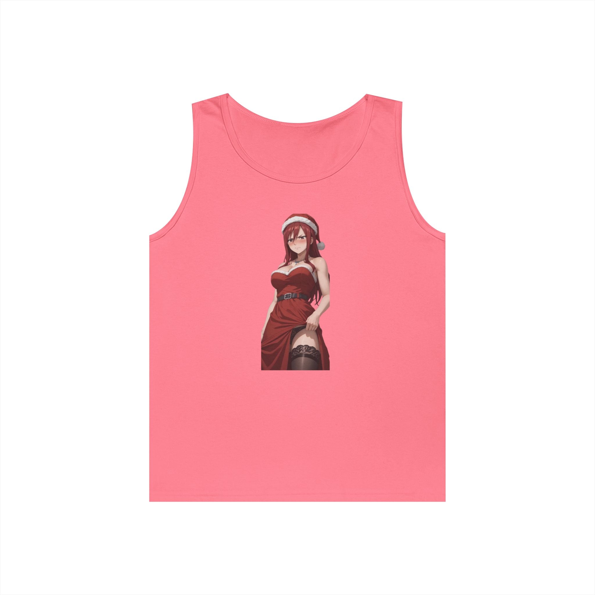 Ezra Scarlet Christmas Themed Angry Anime Heavy Cotton Tank Top