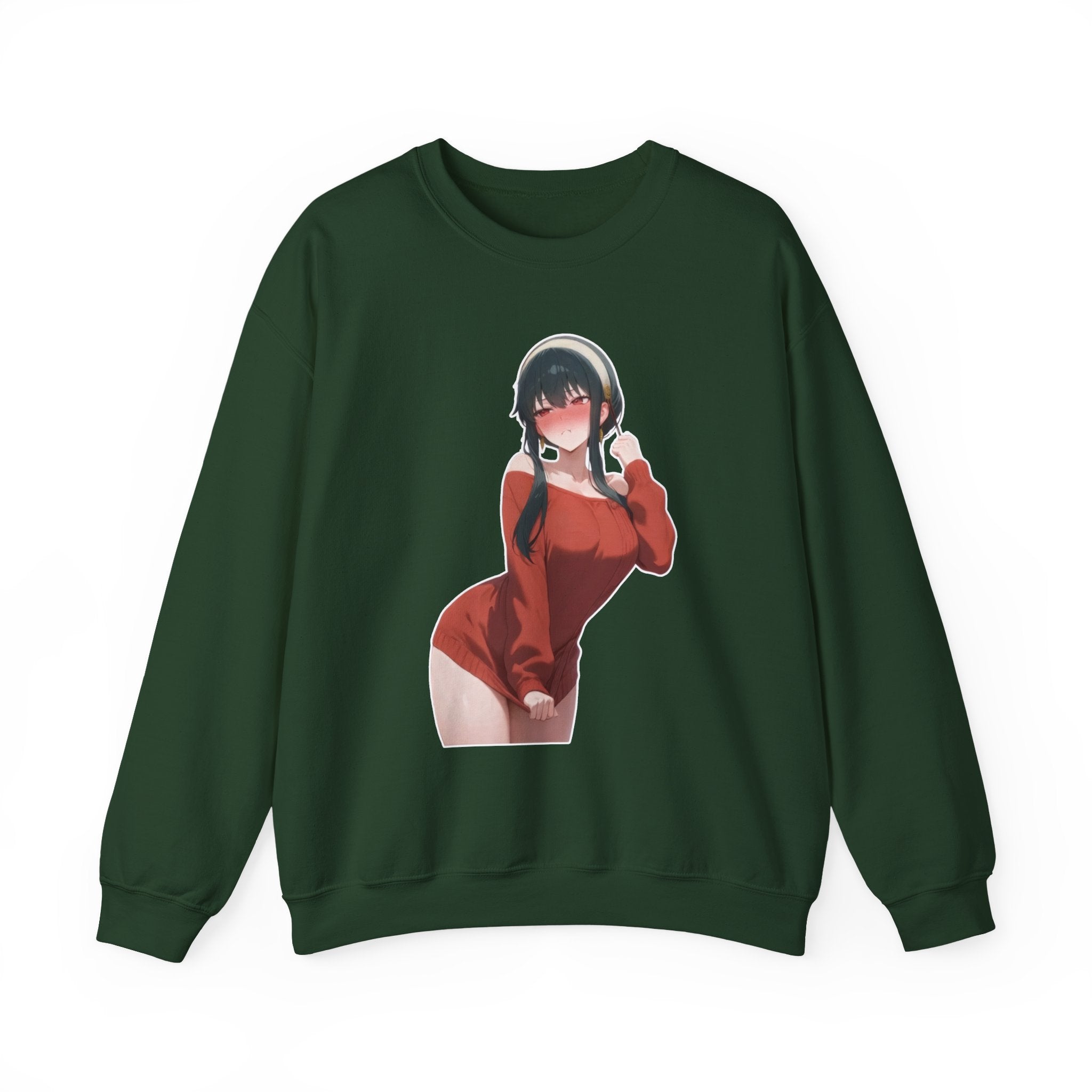 Yor Forger Blushing Waifu Unisex Heavy Blend™ Crewneck Sweatshirt