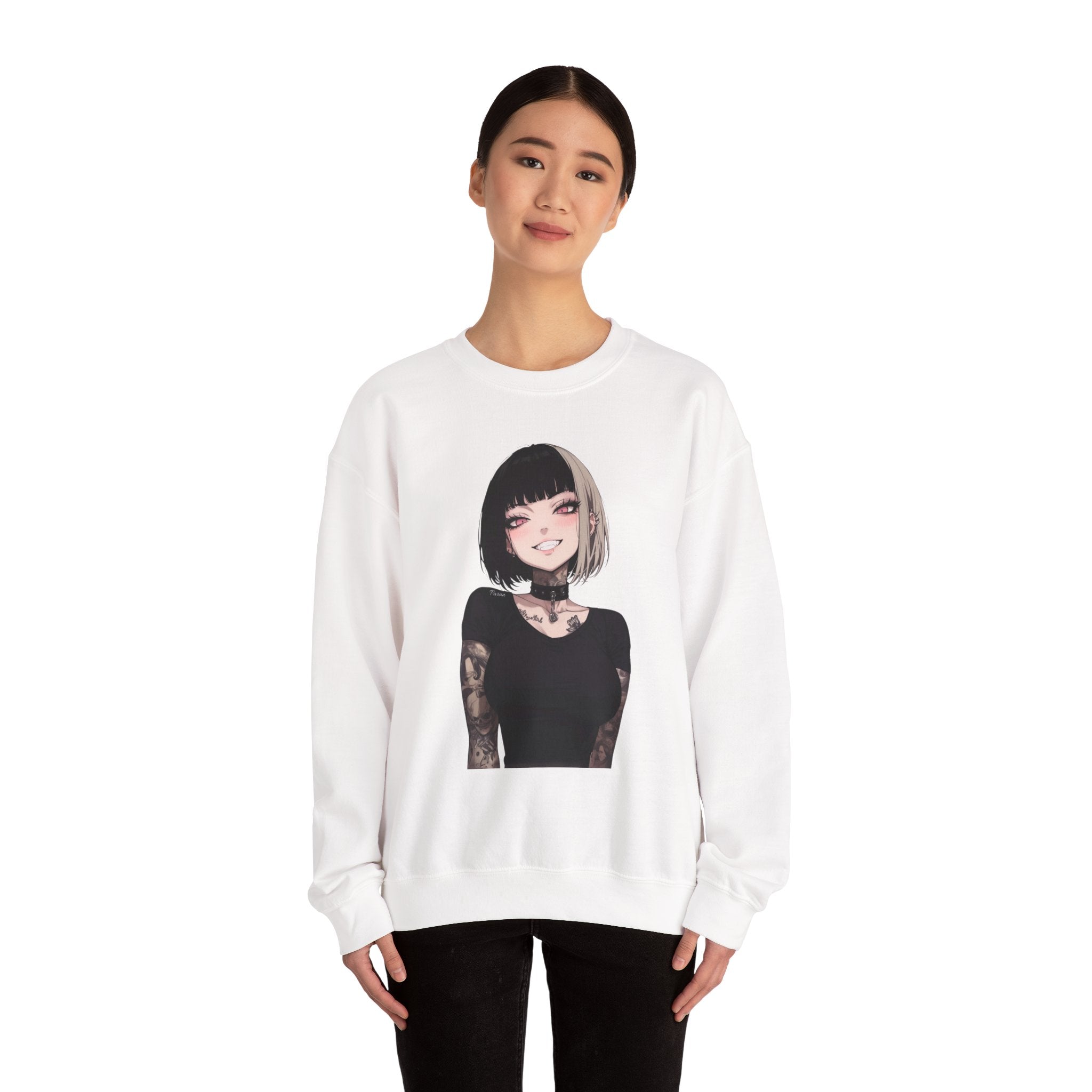 Himiko Toga Gothic Tattooed Style Unisex Heavy Blend™ Crewneck Sweatshirt
