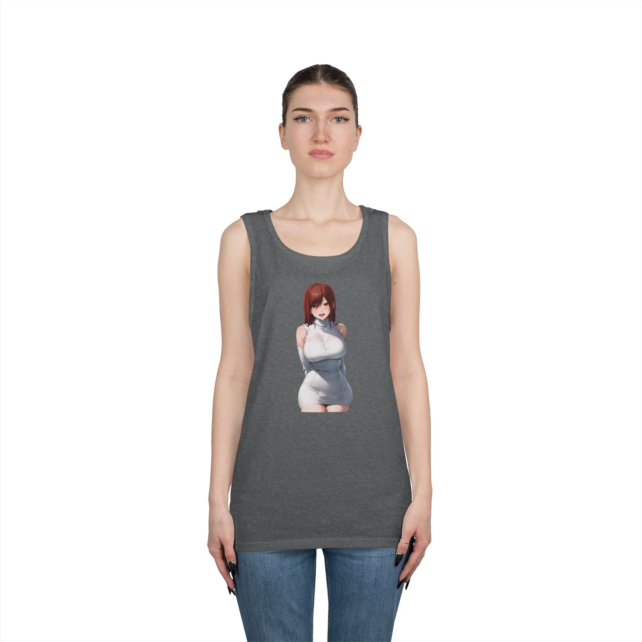 Ezra Scarlet Charming White Dress Anime Heavy Cotton Tank Top