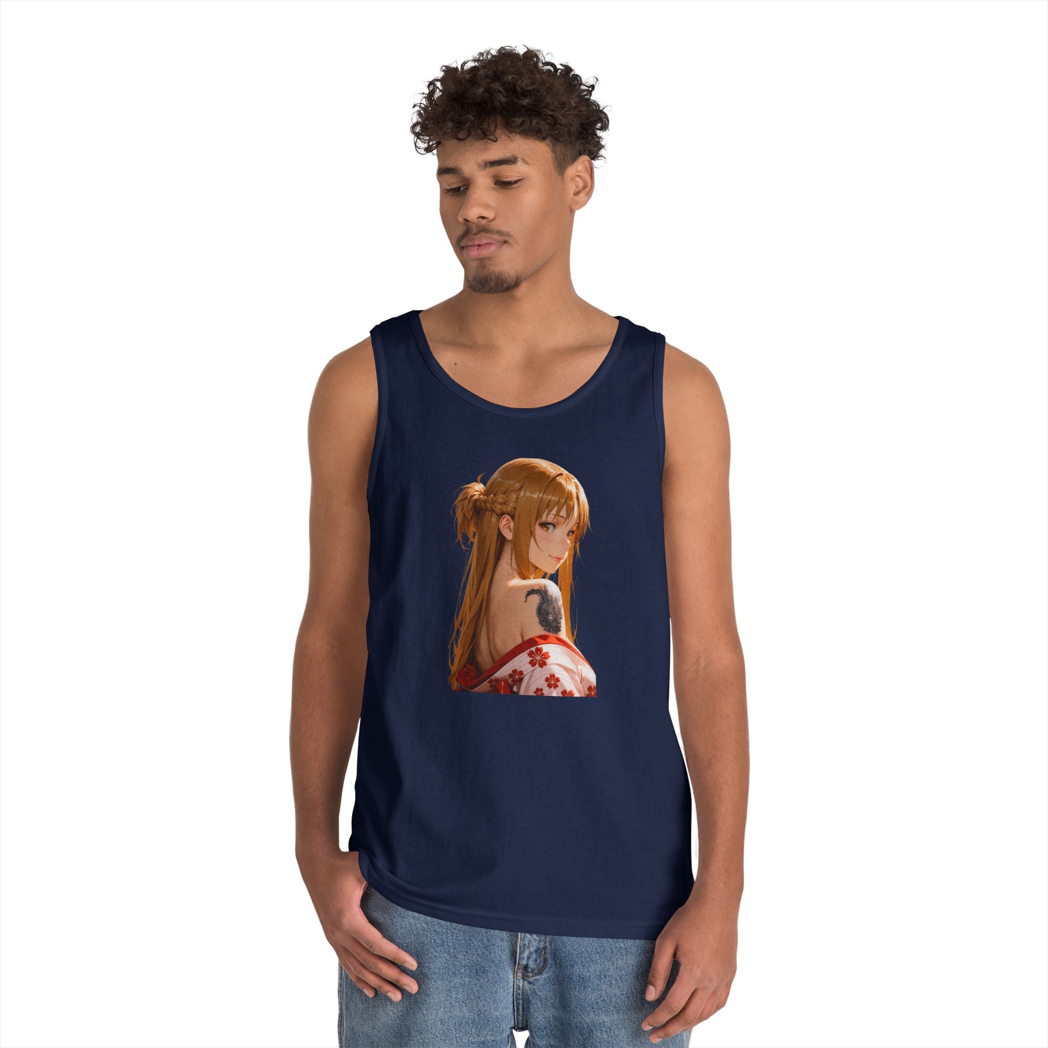 Asuna Kimono Tattoo Heavy Cotton Tank Top