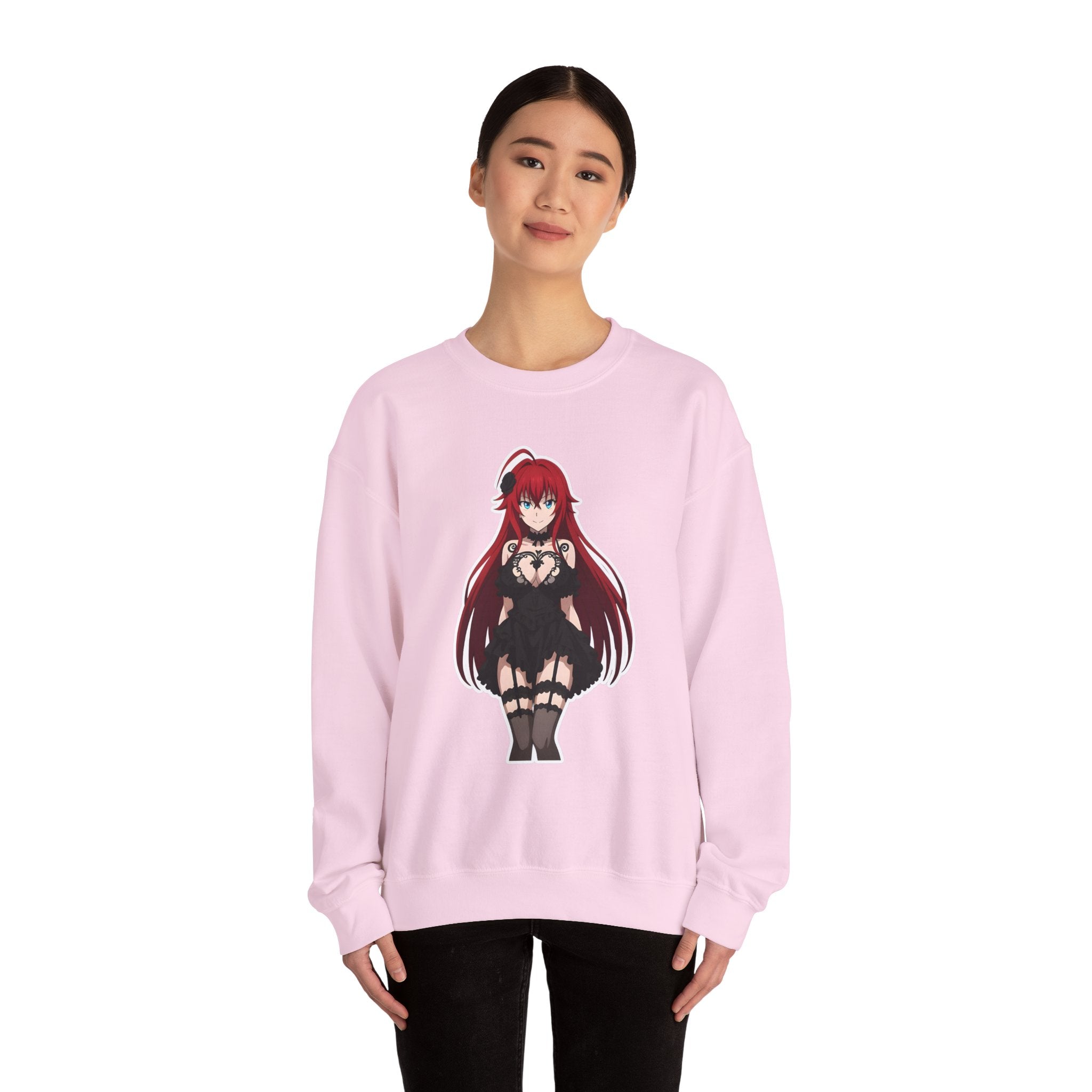 Rias Gremory Gothic Style Waifu Unisex Heavy Blend™ Crewneck Sweatshirt