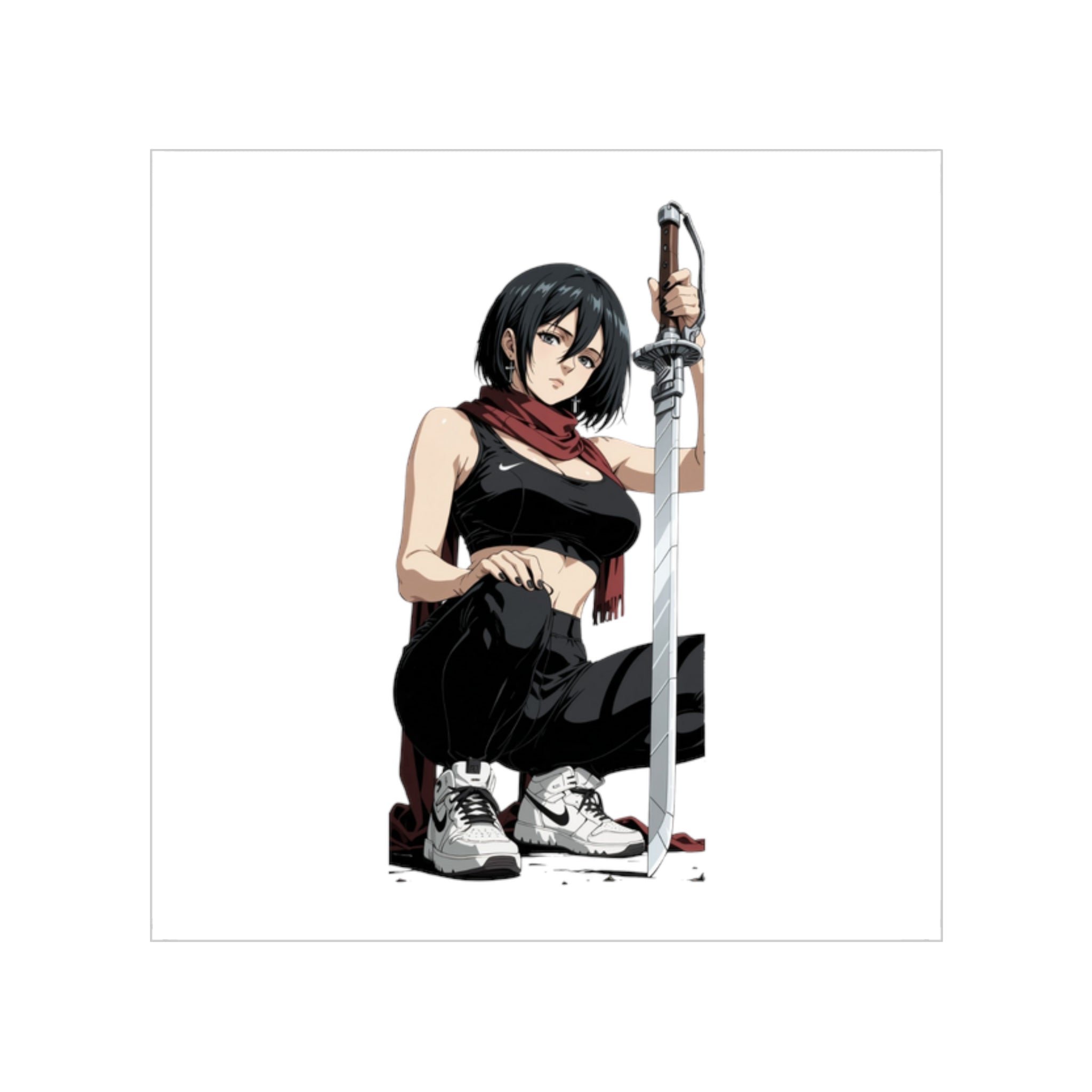 Mikasa Ackerman Waifu Sticker