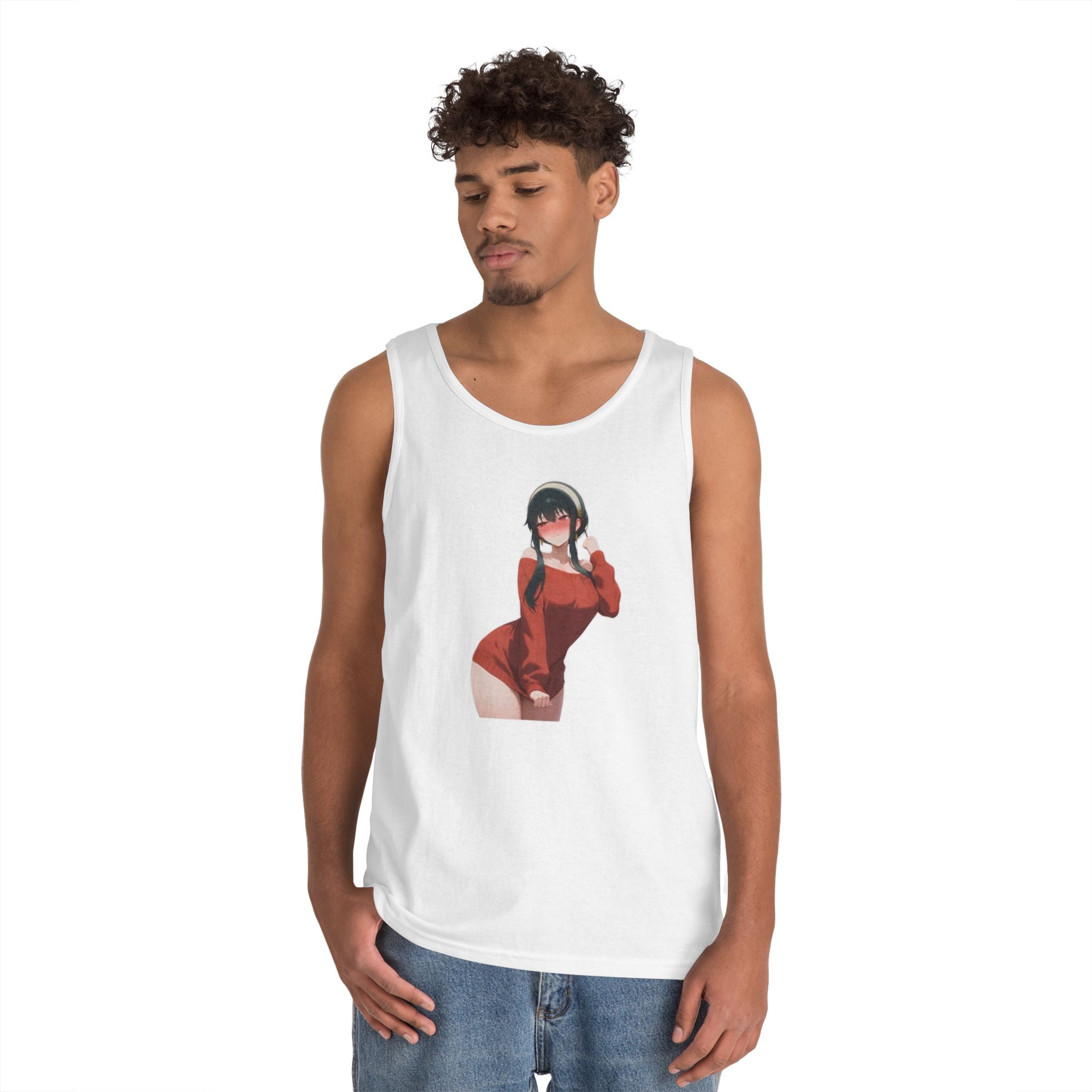 Yor Forger Blushing Waifu Heavy Cotton Tank Top
