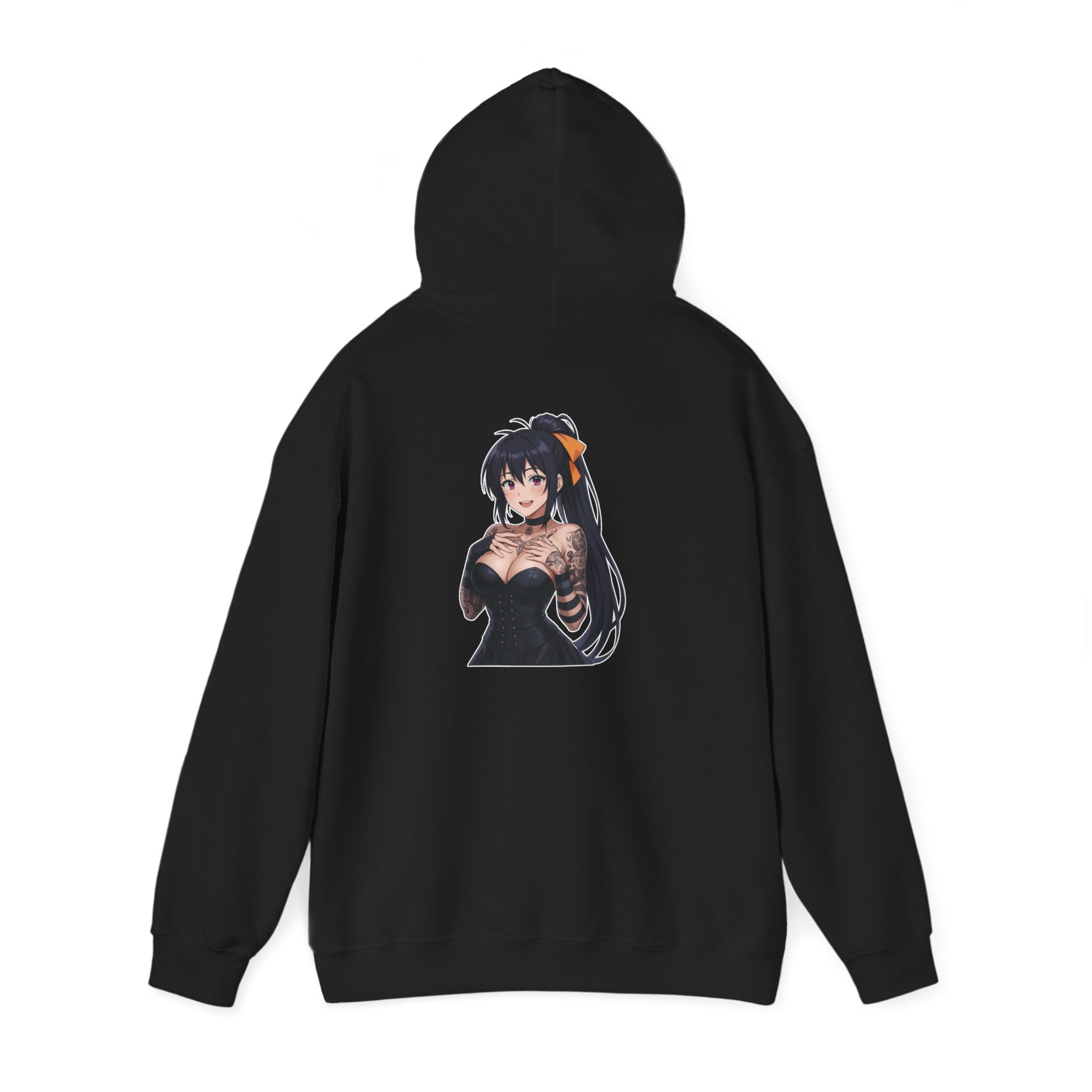 Gothic Style Akeno Himejima Tattoed Waifu Unisex Heavy Blend™ Hooded Sweatshirt