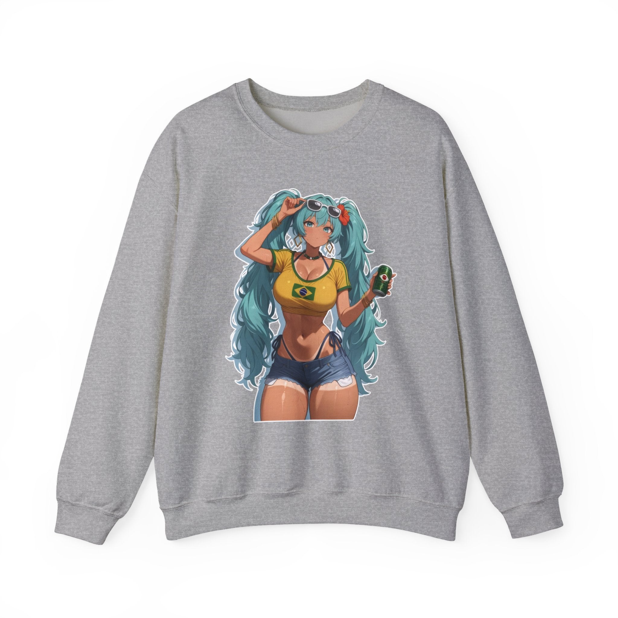 Hatsune Miku Brazil Girl Unisex Heavy Blend™ Crewneck Sweatshirt