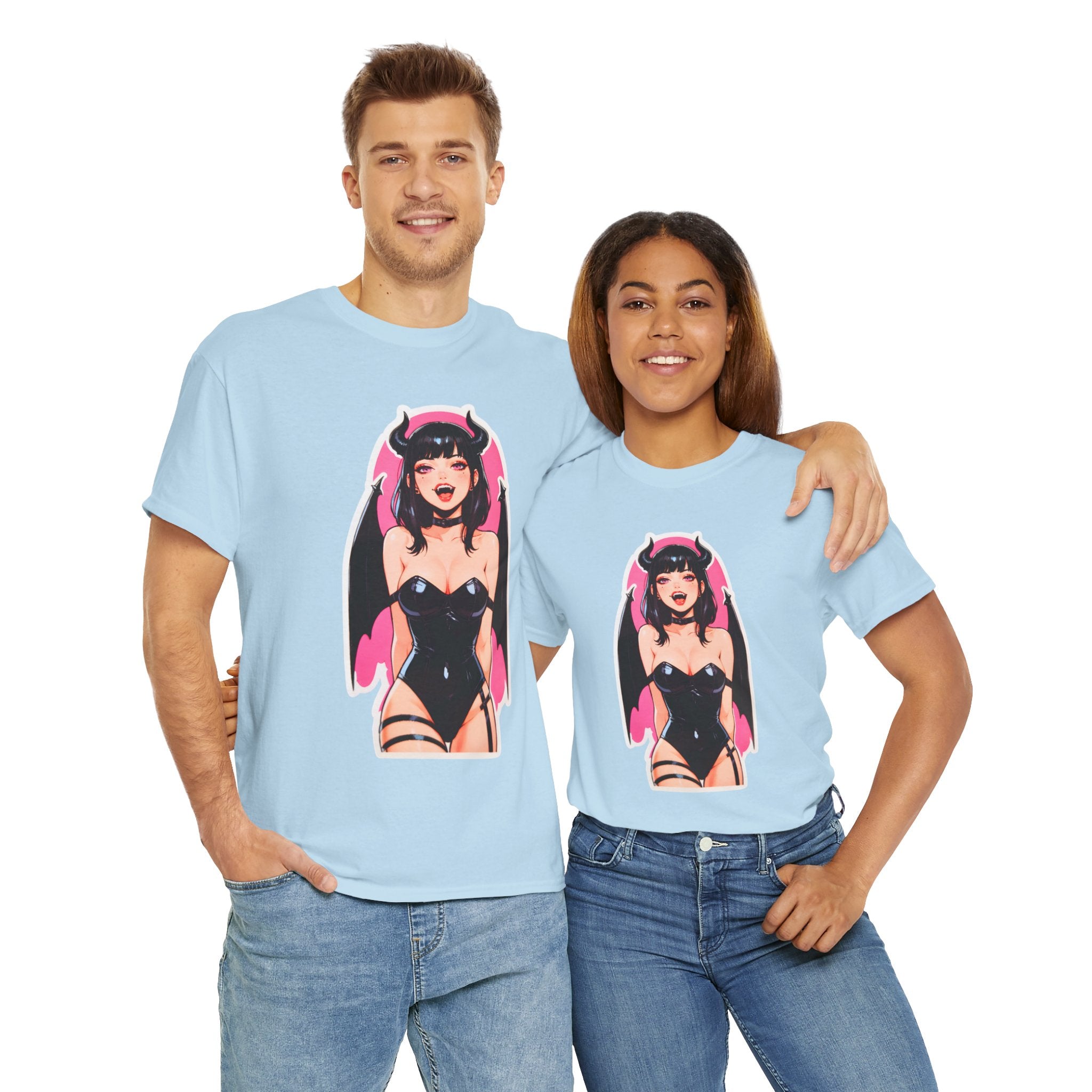 Succubus Ahegao Dark Gothic Unisex Heavy Cotton Tee