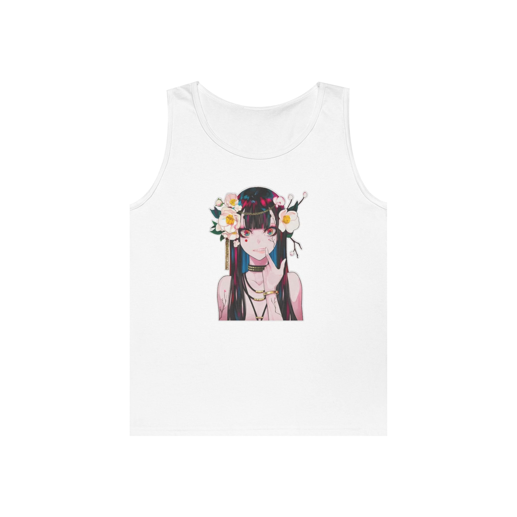 Vampire Girl Dark Fantasy Heavy Cotton Tank Top