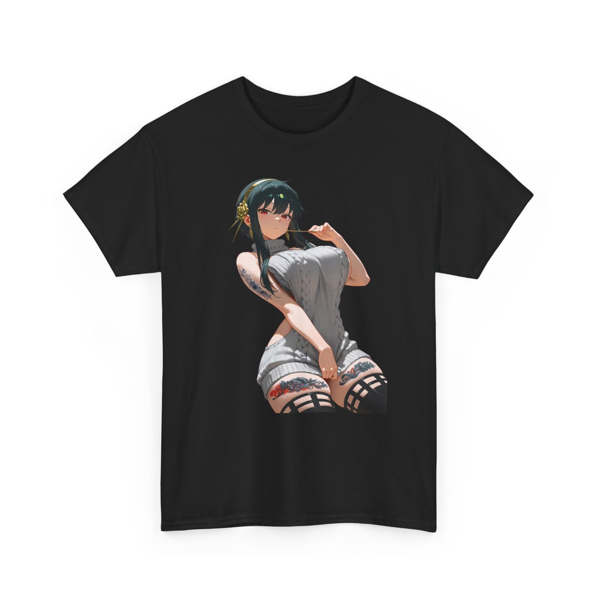 Yor Forger Sexy Tattooed Anime Heavy Cotton Tee