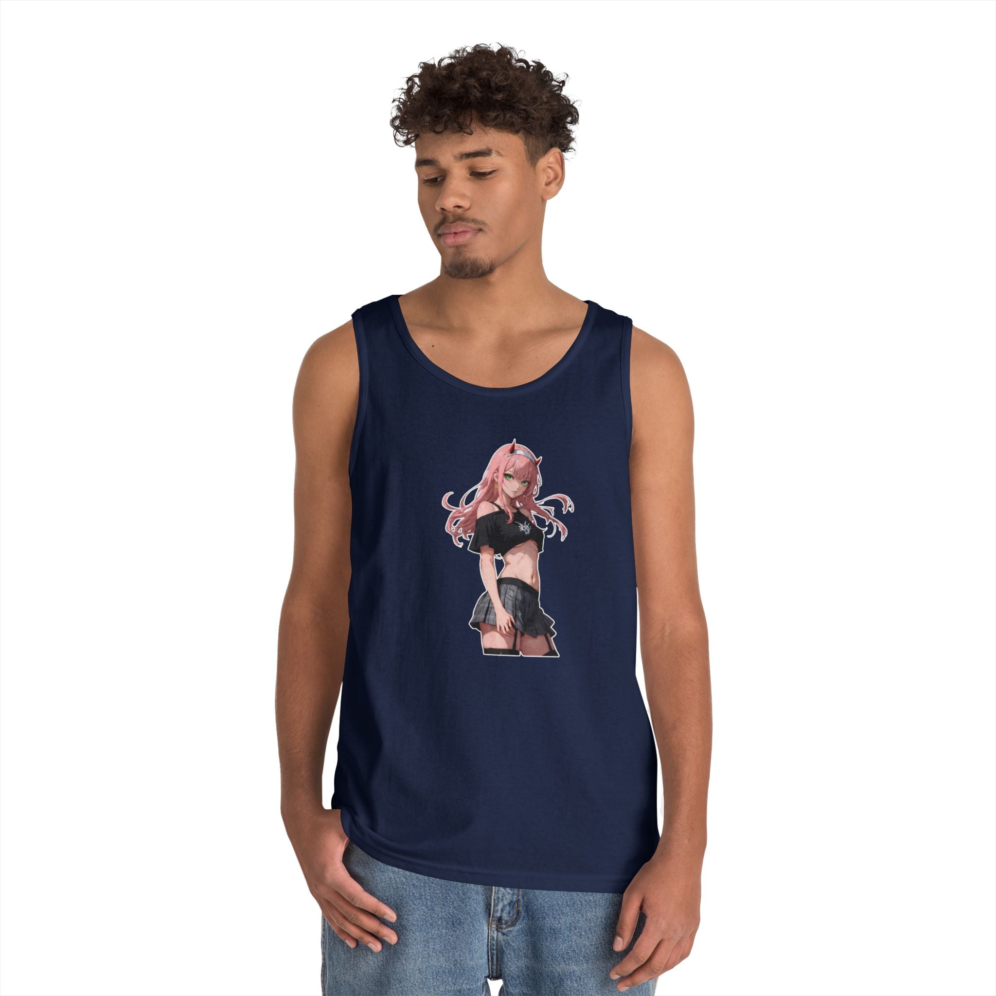 Zero Two Streetwear Style Heavy Cotton Tank Top
