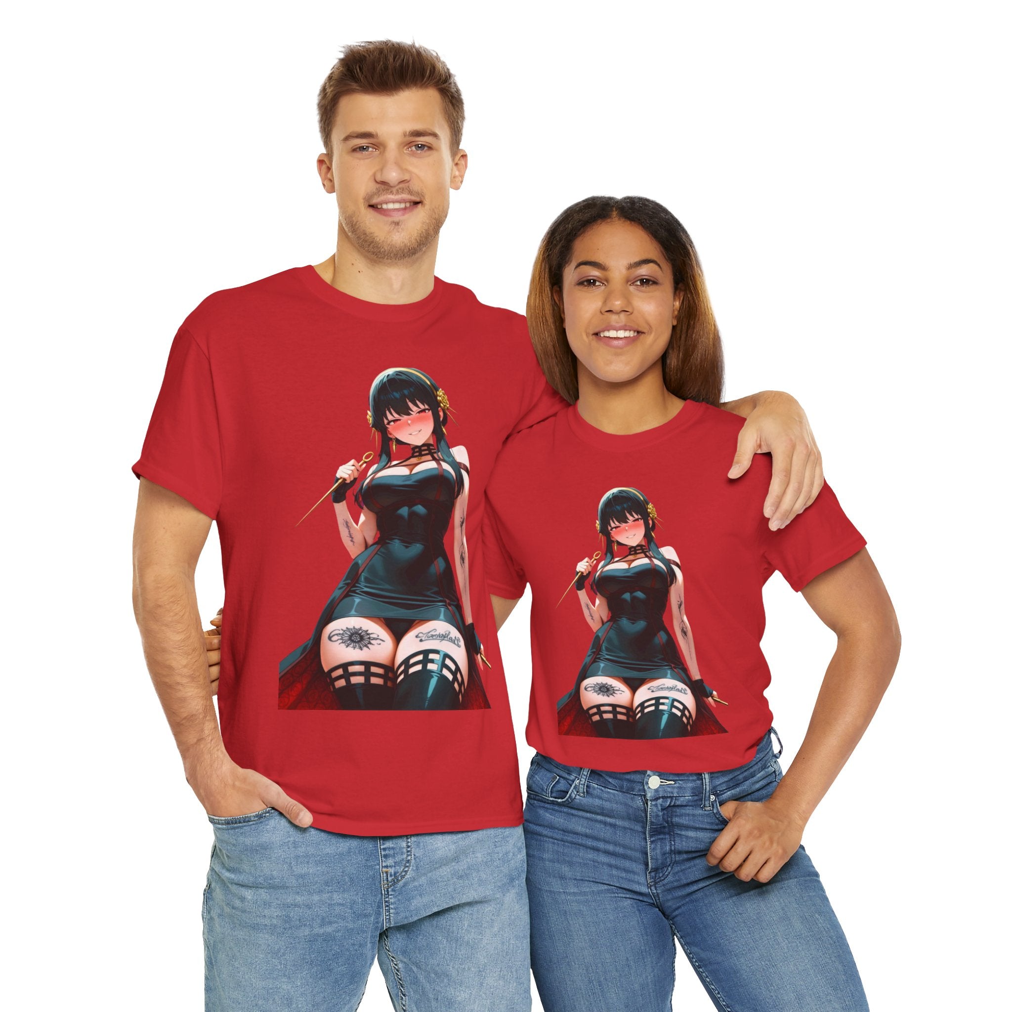 Yor Forger Assassin Gothic Tattooed Unisex Heavy Cotton Tee