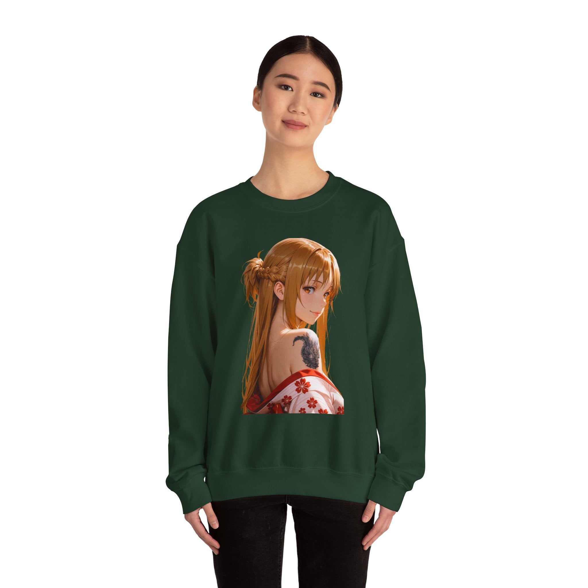 Asuna Kimono Tattoo Unisex Heavy Blend™ Crewneck Sweatshirt