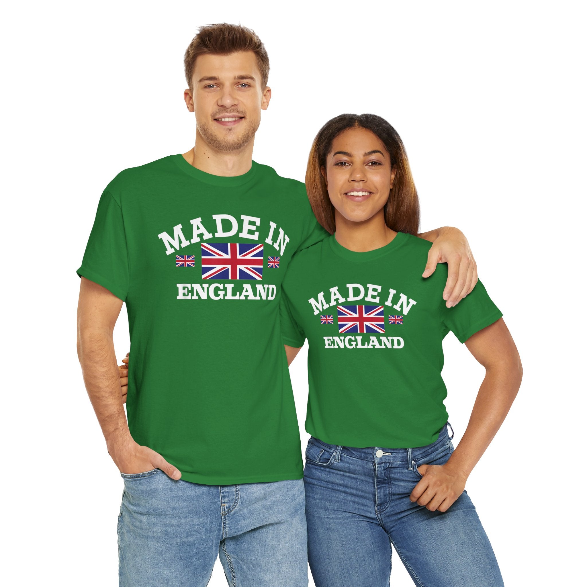Made in England British Flag Union Jack Unisex Heavy Cotton Tee