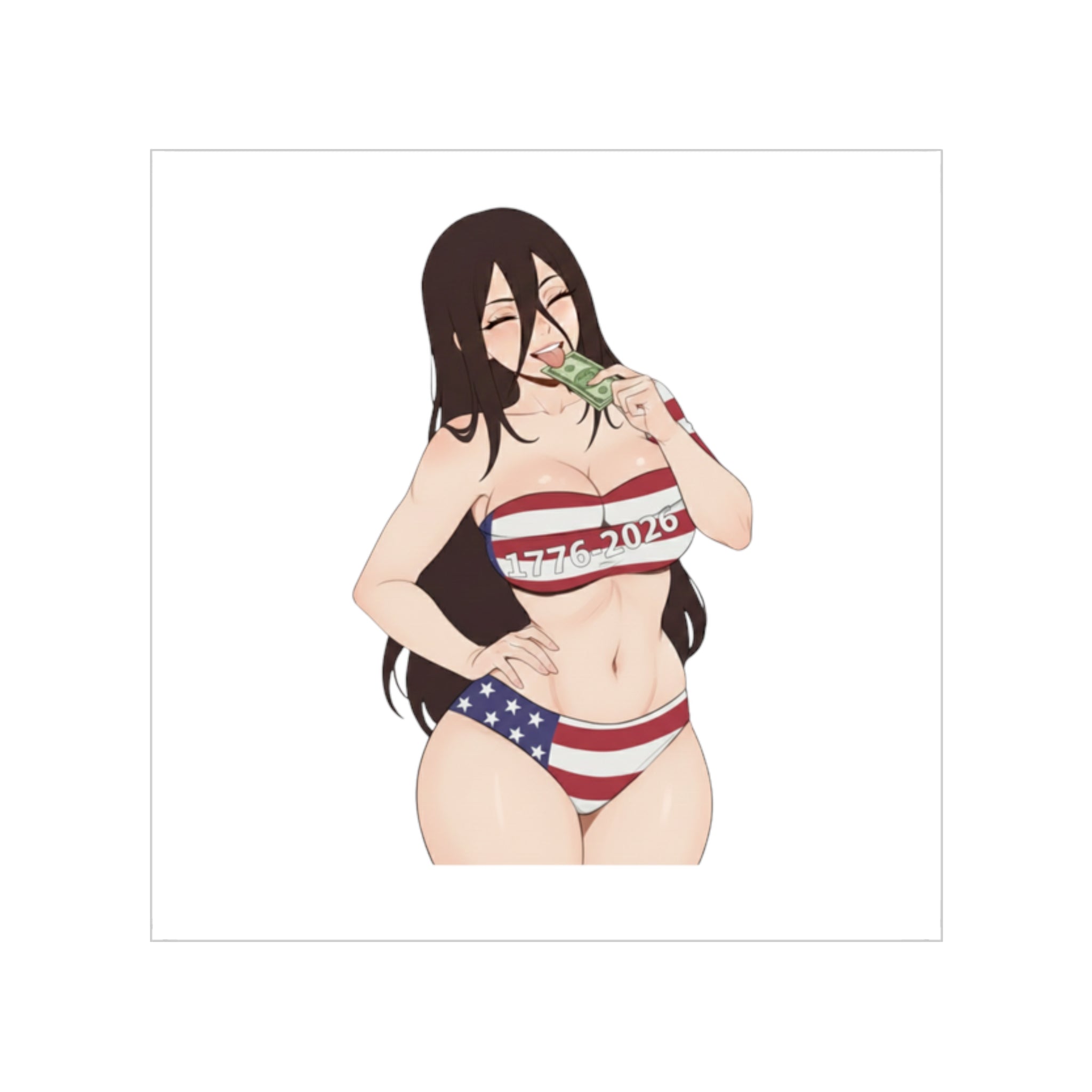 Girl Cansual Waifu Sticker