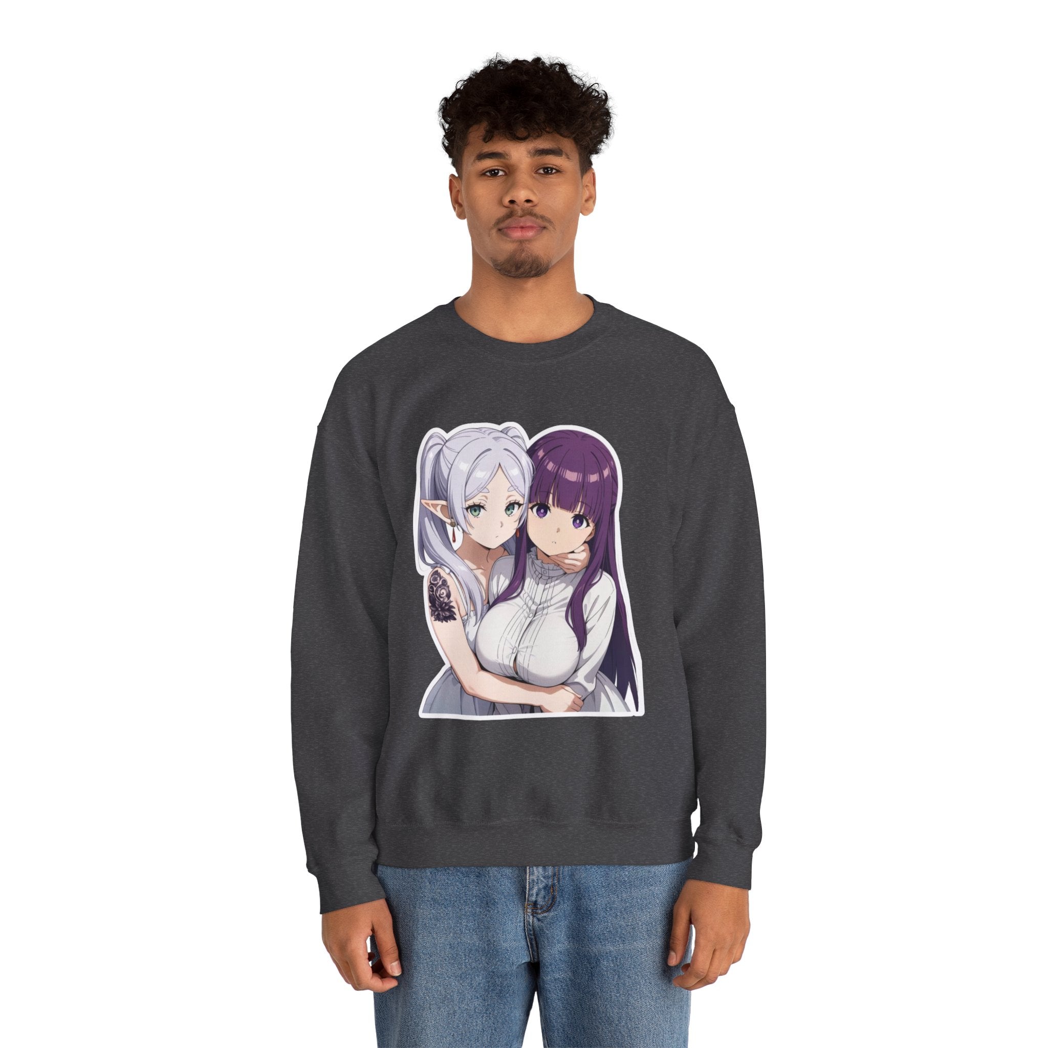 Fern x Frieren Waifu Unisex Heavy Blend™ Crewneck Sweatshirt