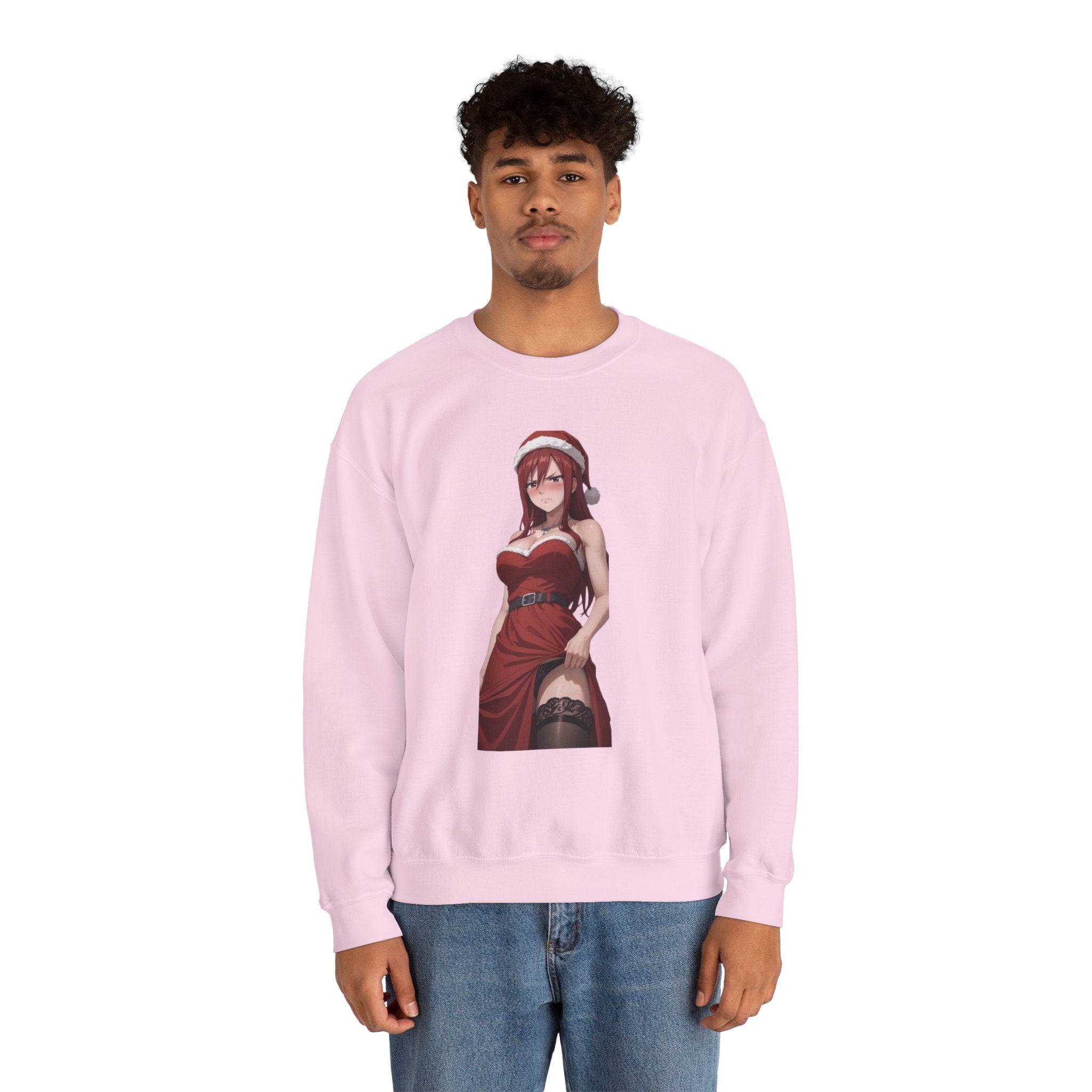 Ezra Scarlet Christmas Themed Angry Unisex Heavy Blend™ Crewneck Sweatshirt