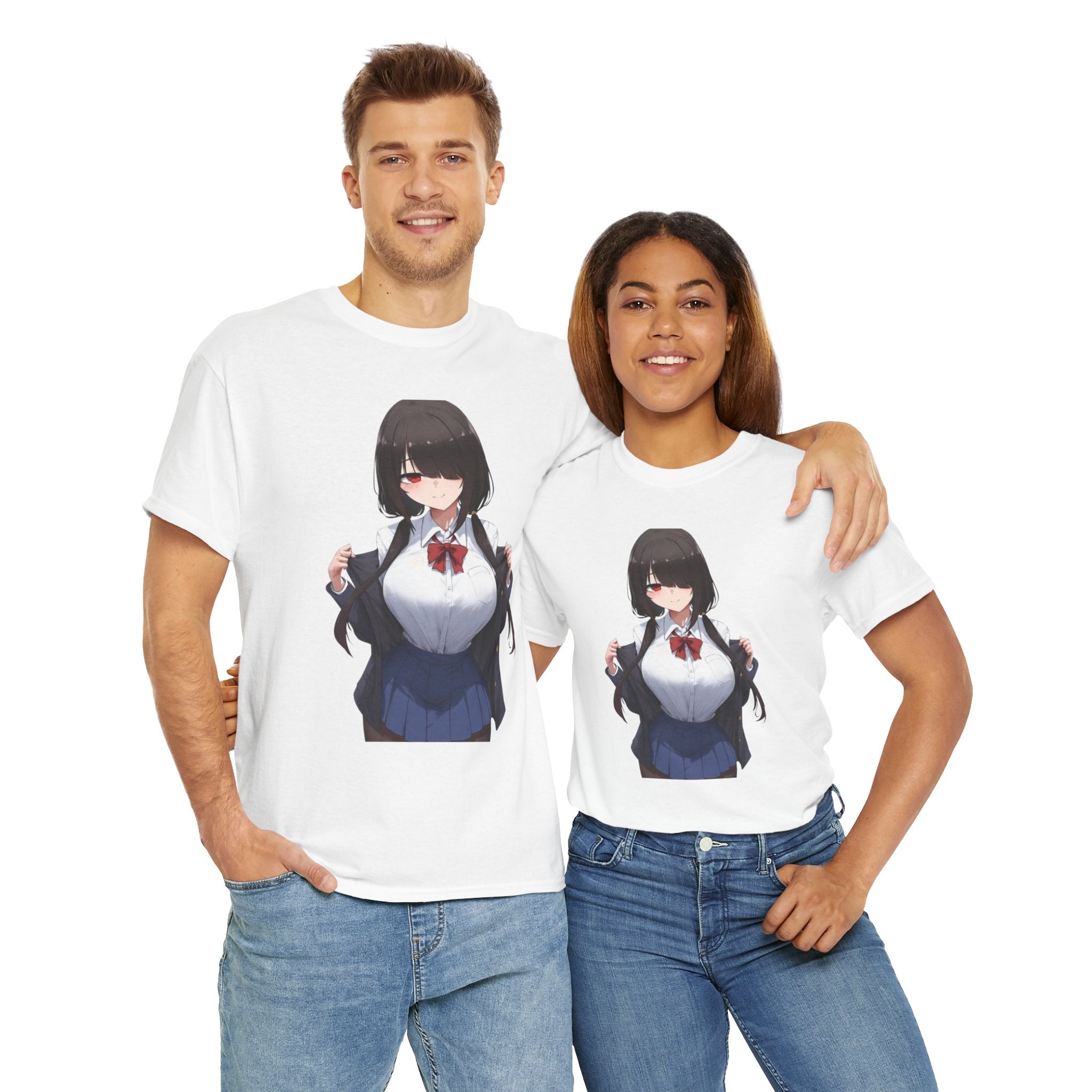 Tokisaki Kurum Schoolgirl Gothic Seductive Unisex Heavy Cotton Tee