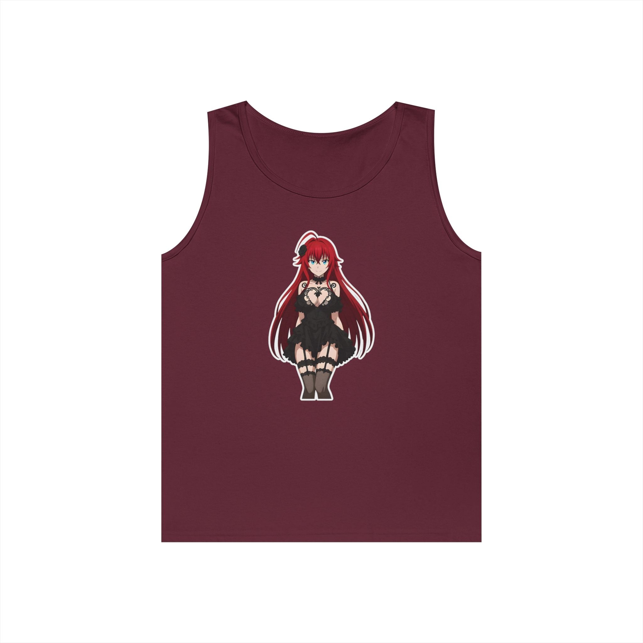 Rias Gremory Gothic Style Waifu Heavy Cotton Tank Top