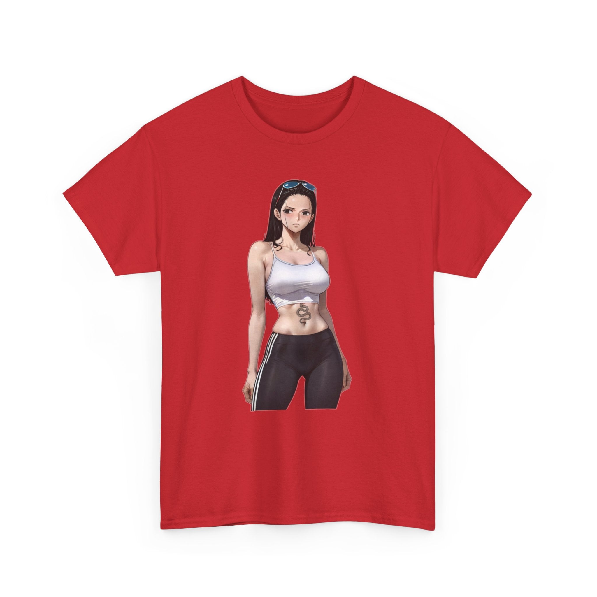 Nico Robin Sporty Snake Tattoo Anime Heavy Cotton Tee