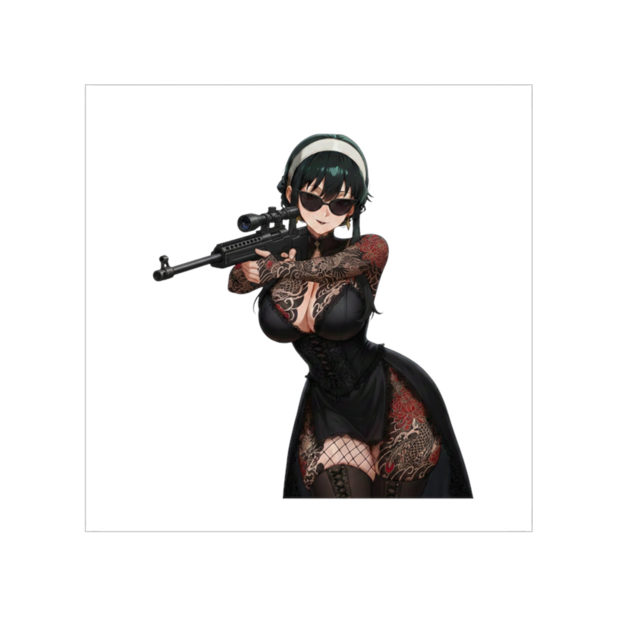 Yor Forger Tattoo Tactical Waifu Sticker